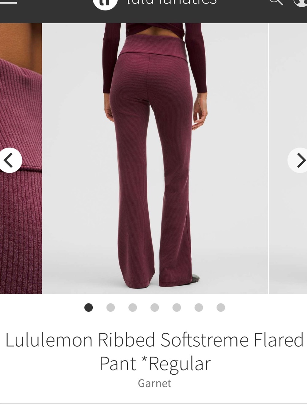lululemon athletica Ribbed Boot-Cut Leggings in Plum